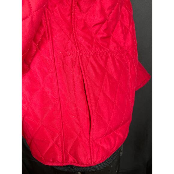 Plaid/Red Reversable Quilted Puffer Jacket, Snaps Closed - Picture 8 of 10